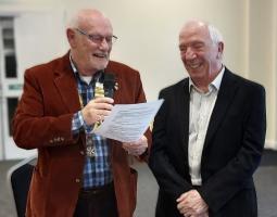 President Peter with new member David Roach